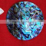 Natural green abalone shell coin blanks for inlay