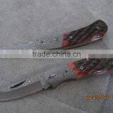 Outdoor Mini Damascus Pocket Knife Gift Folding Knife thumbnail-2