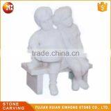 Garden Decoration Life Size Stone Statue Of Boy And Girl thumbnail-1