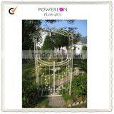 Ornate White Metal Wire Garden Arch thumbnail-4
