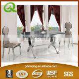 TH346 2015 Most Popular Cheap Glass Top Metal Base Dining Table Glass Table thumbnail-4