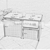 2017 Sigma Hot Sale Customized All Weather Antique Metal Resin Wicker Classic Coffee and Tea Set thumbnail-3