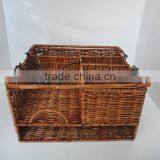 Picnic Caddy Organizer Outdoor Utensil Plate Condiment Holder Portable Basket thumbnail-2