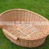 Natural Oval Wicker Dog Bed Basket thumbnail-5