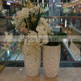 White Fiberglass Flowerpot thumbnail-2