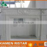 Cheap natural white marble fireplace surround mantel RST-FP-K008