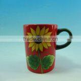 9oz Sunflower Hand Painted Ceramic Mug thumbnail-1