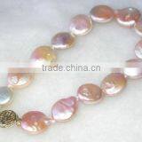 Ladies Designs 4-5mm Coin Shape Pink Freshwater Pearl Bracelet thumbnail-2