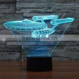 3D LED Night 7 Color Table Desk Lamp Light thumbnail-1
