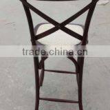 Hot Sale Wood Cross Back Bar Stool High Chair and High Back Chair thumbnail-6