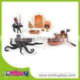 Children Pretend Toy Plastic Mini Pirate Ship Set thumbnail-1