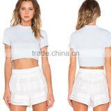 2016 Fashion Powder Blue Daylight Crop Top HST8007 thumbnail-1