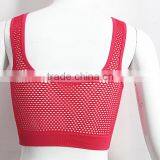Fitness V-neck Sports Bra With Fishmesh Hole thumbnail-3