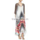 Indian Girls Kaftan Sexy Wear Poncho Fashionable Caftan Dress Poly Silk Girls Long Kaftan thumbnail-3