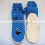 Kids Cute Pompom Warm Floor Shoes Sock for Winter thumbnail-3