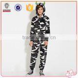 2016 flannel camouflage printing boy animal winter jumpsuit pijamas kids