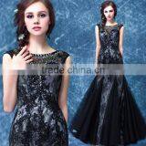 One Piece Black Lace Bridal Sleeveless Party Dress China thumbnail-1