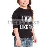 High Quality Soft Comfort Pure Cotton Kids Girls Oversized Sweatshirt Pullover thumbnail-2