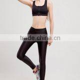 Ladies Bright Polyester Elastane Tights Women Plain Black Sport Leggings thumbnail-4