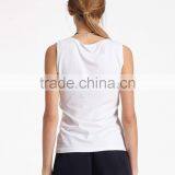 Classic White Plain Comfort Womens Tank Tops Workout thumbnail-4