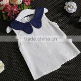 Wholesale Children Cotton and Linen Set Cute Girl Sleeveless Doll Shirt Shorts Two Piece thumbnail-5