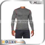 High Quality Dry Fit Nylon Sport Shirt Fitted Sport Shirt Gym Mmucle Fit Design thumbnail-1