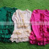 Children Girls Cotton Ruffle Plain Shirt Wholesale Baby Girls Fashion Salable Icing Shirt Boutique thumbnail-2