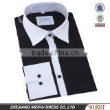 Slim Fit Contrast Color Casual Custom Long Sleeve Men Shirt thumbnail-1