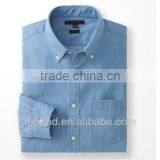 100% Leisured Denim Style Fitted Long Sleeve Shirt Men thumbnail-1