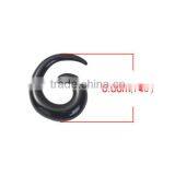 10mm Acrylic Ear Stretcher Expander Spiral Black Ear Plug thumbnail-2
