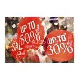 Plastic Custom PVC Signs , Printable Sticker Labels For Advertising Discounts