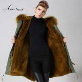 Hot Sale Faux Fur Lining Women Coat With Factory Price
