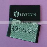 customized brand silver letter woven label manufactory