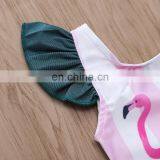 2019 Girls Flamingo Swimwear Beach Kids Whale Print One-piece Polka Dot Swimsuit Baby Swimming Clothes Girls Swimwear thumbnail-3