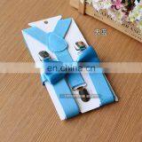 Kids Solid Suspenders & Bow Tie Set Baby Unisex Braces Elastic Y-back Accessories 32colors for 1-10T thumbnail-4