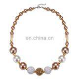 Kids Gold Boutique Necklace Baby Girl Chunky Bubble Beads Necklace thumbnail-1