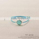 Rose Gold Acrylic Stone Diamond Woven Friendship Bracelet for 2015 New Product Hot Sale thumbnail-3