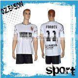 100% Polyester Wholesale Price White Soccer Jersey Custom Made thumbnail-1
