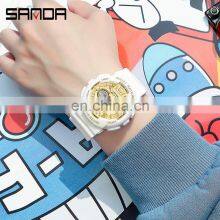 SANDA 6068 Women's Watches Multifunction Military Quartz Digital Wristwatch Casual Clock Watches Digitals thumbnail-5