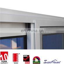 Superhouse Hot Sell High Quality Aluminium Fram Large View With Retractable Scree Sliding Glass Folding Door Window thumbnail-2