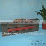 Deep Green/Red Wooden Wine Packing Box for 1 Bottle With Metal Lock, Antique Vintage Wooden Wine Box thumbnail-1