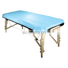 Hot Sale Disposable Bed Sheets Customized Waterproof PP SMS PP+PE Sauna SPA Room Hospital Using