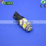 Motorcycle and Car Led Light,12V T10 Flashing Bulb 9SMD 5050, Turing and Brake Light Wedge Bulb