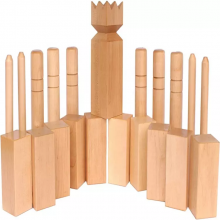 Outdoor Wooden Game Kubb Viking Game Set Skittles thumbnail-1
