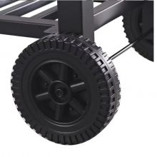 New Arrive High Quality Charcoal Grill With Two Shelf Wooden Table With Big Size Wheel Easy Cleaning for Camping Easy Assembled thumbnail-2