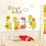 removable glitter hello kitty room decoration stickers