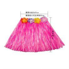 Wholesale Hawaiian Grass Skirts - Elastic Waist for Adult Children Luau Parties thumbnail-5