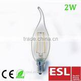 230V E14 Glass New 360 Degree Energy Saving 2W C35 LED Filament Bulb thumbnail-3