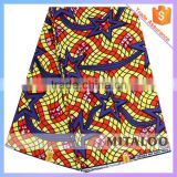 Mitaloo Hot Sale African Real Wax Prints Cotton Fabric 6 yards For Garment Clothes MH3052