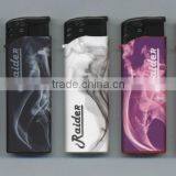 High Quality Disposable or Refillable Electronic Plstic Gas Lighter FH-809 With Wrpped Sticker thumbnail-3